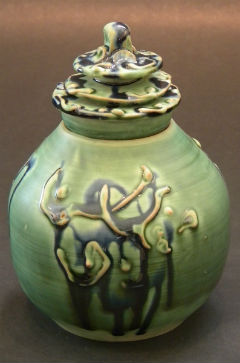 “Crown Jewel” – Porcelain vessel. Juried into the 45th Annual National All Media Show 2013.